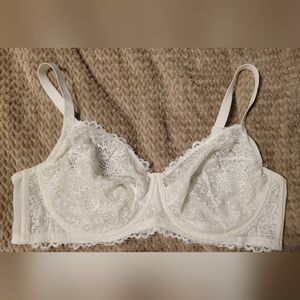 HSIA White Lace Bra 44D
